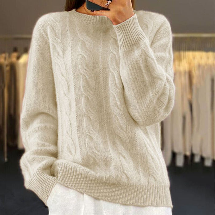 Classic Crew Neck Wool Sweater - BritishElegance