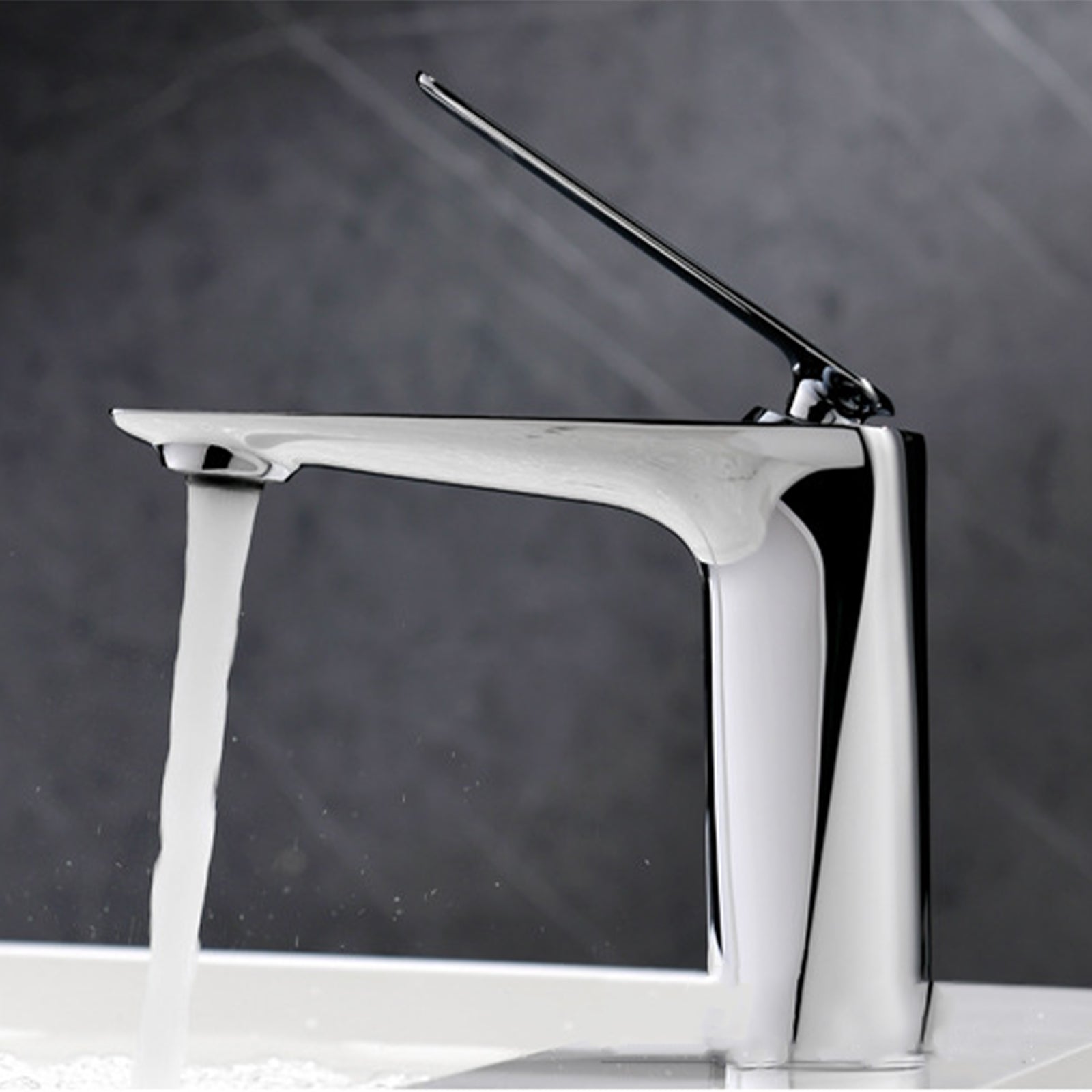 Chrome Single Handle Bathroom Faucet One Hole Sink Mixer - BritishElegance