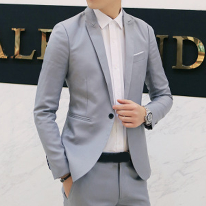 Stylish Men's Single Button Slim Blazer - BritishElegance