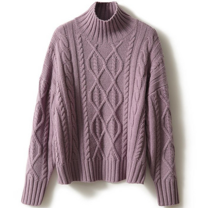 Deveny | Women's High Neck Sweater-Over | Warm