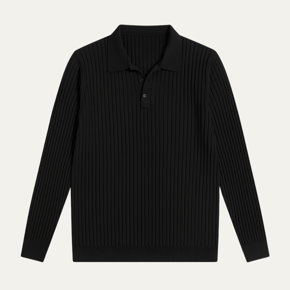 The Sorrento Men’s Ribbed Casual Button Neck Polo Shirt