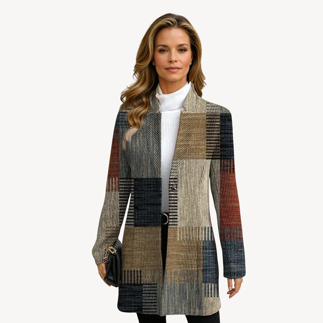 Women's Plaid Wool-Blend Blazer