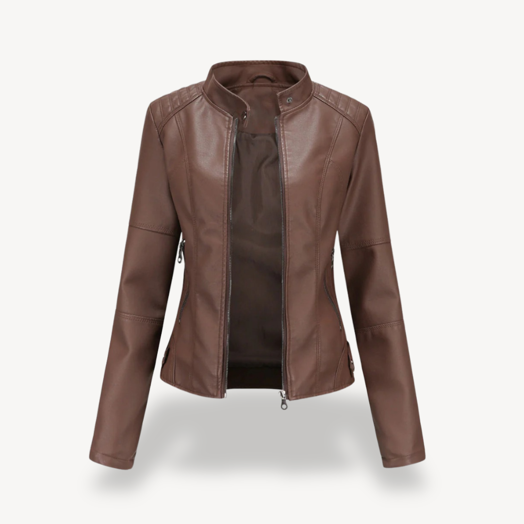 Women's Faux Leather Biker Jacket