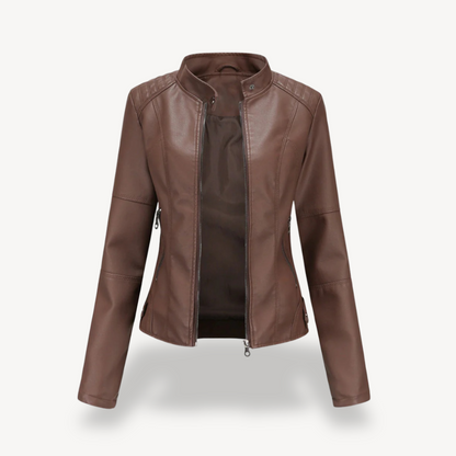 Women's Faux Leather Biker Jacket