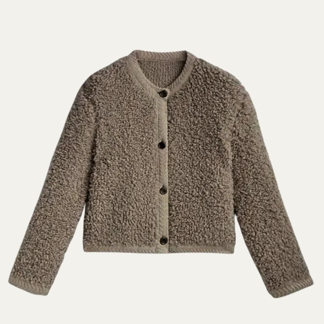 Women’s Fuzzy Cropped Insulation Cardigan