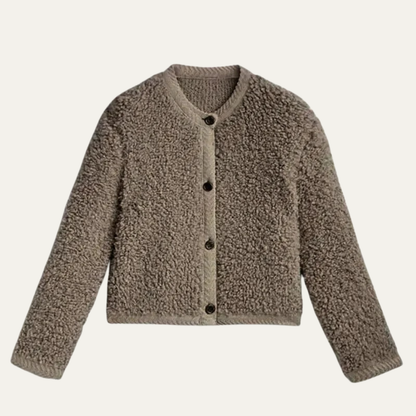 Women’s Fuzzy Cropped Insulation Cardigan