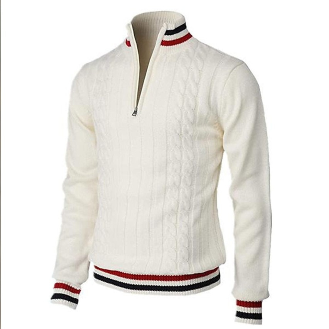 Men's Chunky Knit Sweater | Contrast