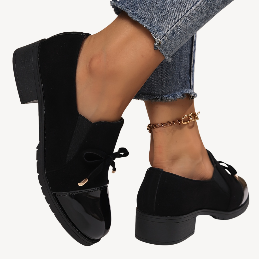 Orthopedic Slip-On Loafers with Bow
