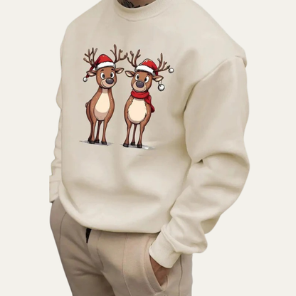 Men’s Festive Reindeer Christmas Sweatshirt