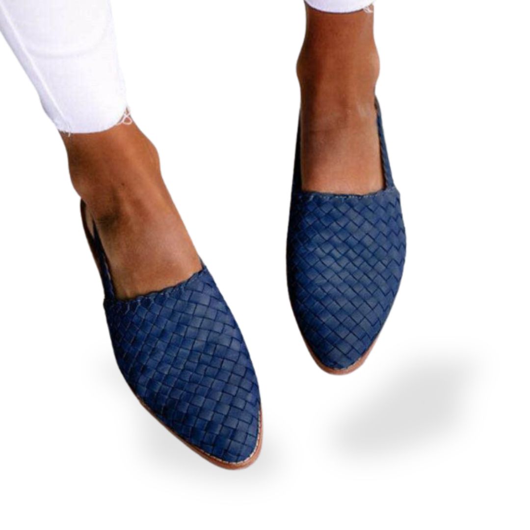 Woven Pointed Orthopedic Flats Women