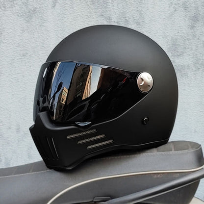 Black Full Face Motorcycle Helmet DOT ECE Certified