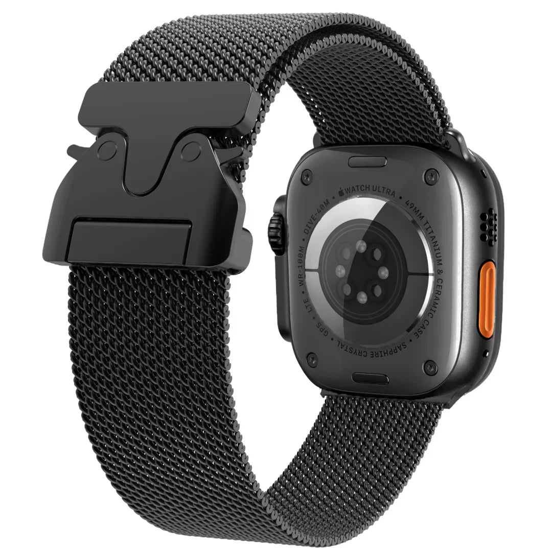 Stylish Woven Metal Strap for Apple Watch