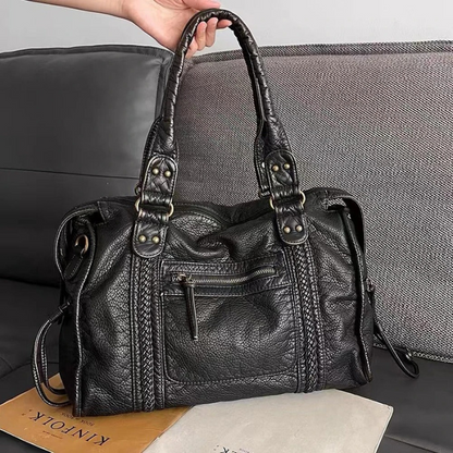 Rachela | Black Large Handbag | Premium Soft Leather
