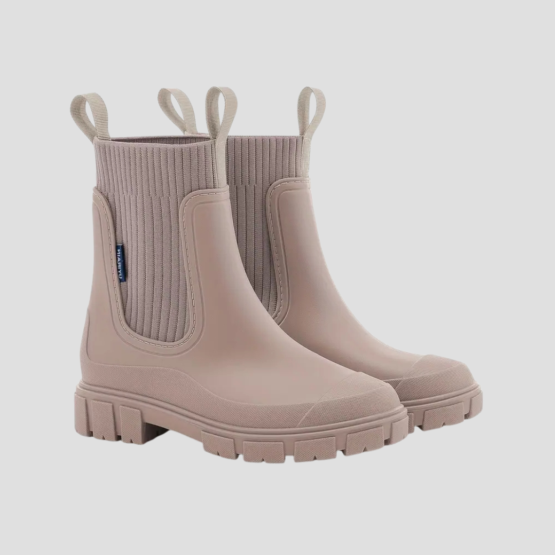 Waterproof Ankle High Rain Boots - BritishElegance