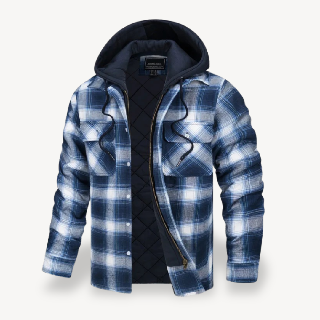 Men's Flannel Hooded Jacket