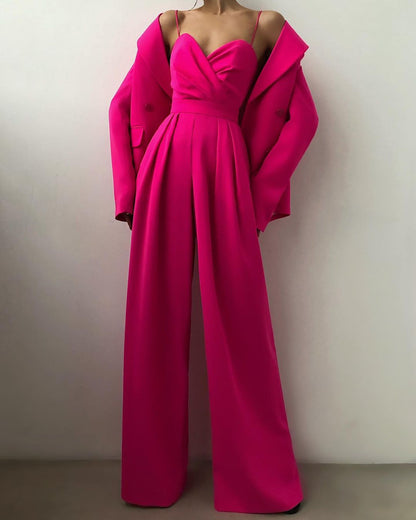 Women's Chic Tank Strap Flowy Jumpsuit