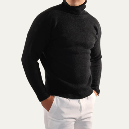 Men’s Plush Oversized Turtleneck Sweater
