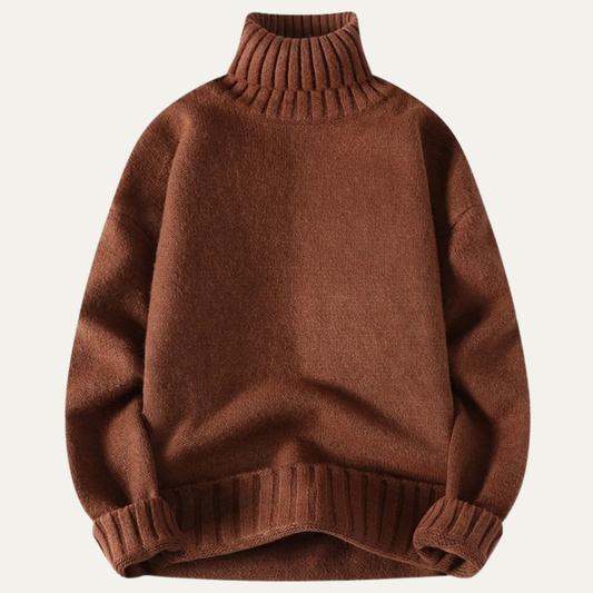 Men’s Chunky Rib Relaxed Turtleneck Sweater