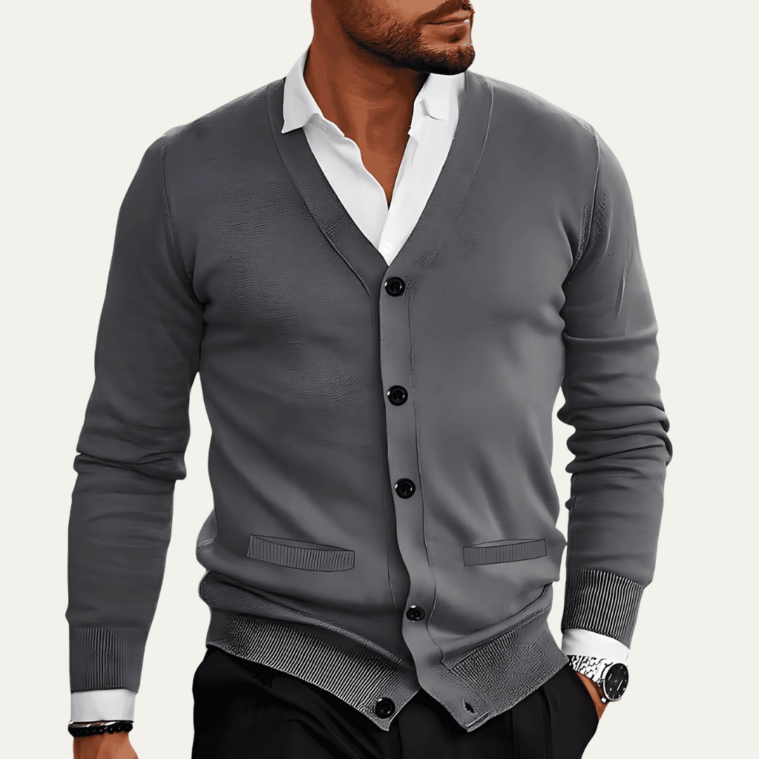 Men’s Classic Fine Knit Button Cardigan