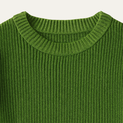 Men’s Ribbed Knit Crewneck Sweater
