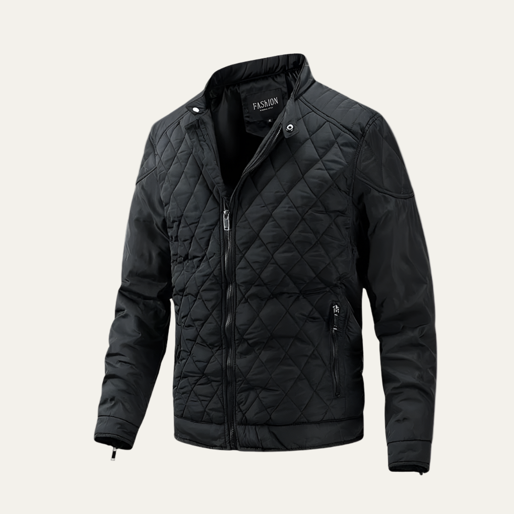 Men’s Warm Stand Collar Cotton Padded Bomber Jacket