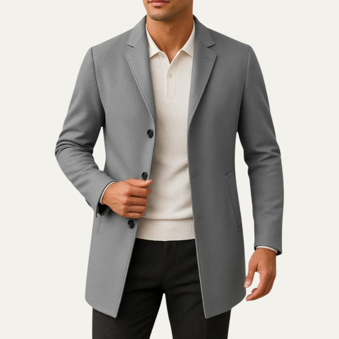 Men’s Minimalist Stand Collar Car Coat