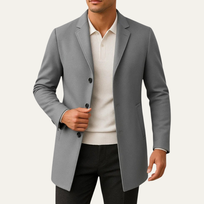 Men’s Minimalist Stand Collar Car Coat