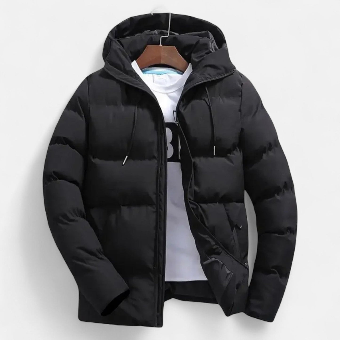 Warm Men's Hooded Down Winter Jacket - BritishElegance