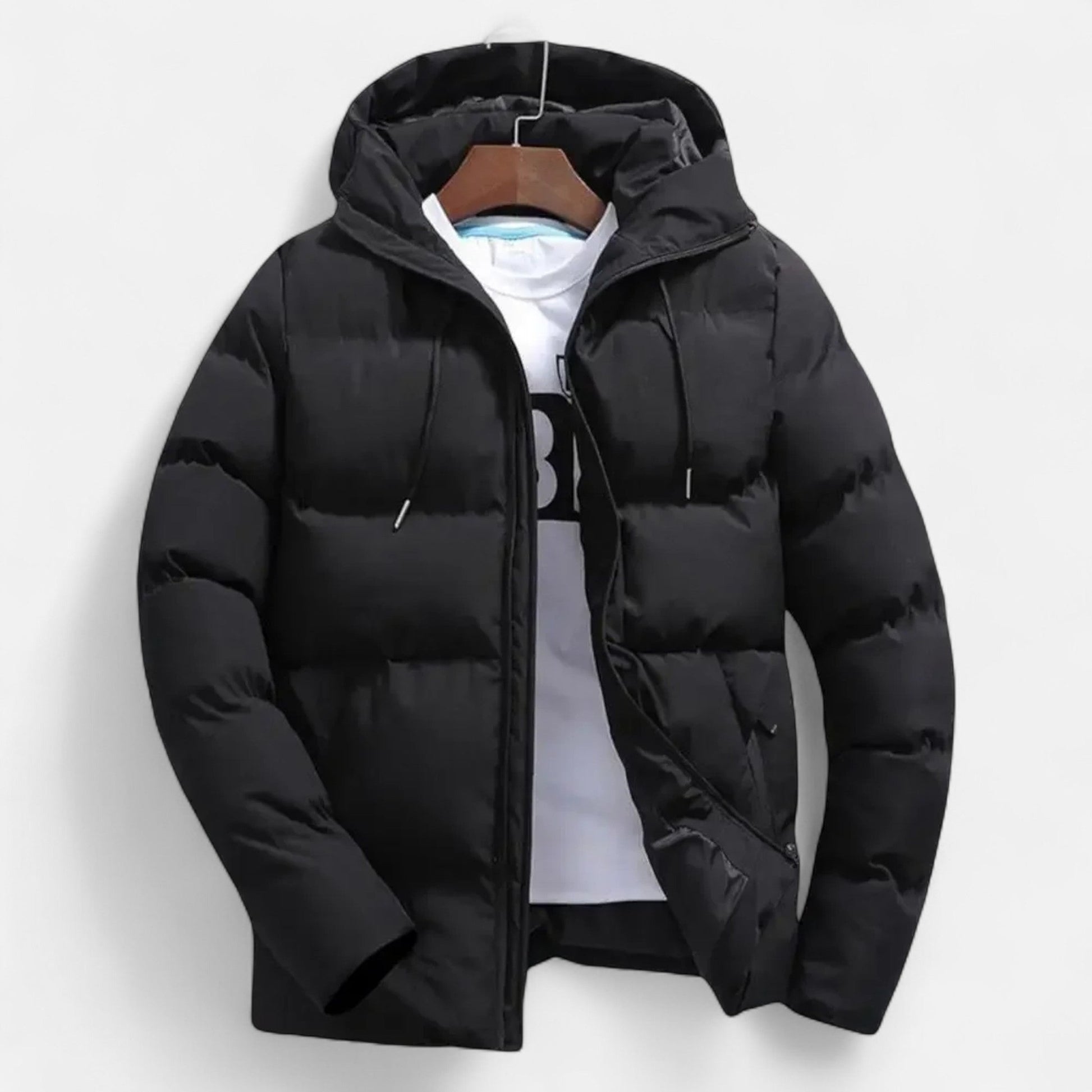 Warm Men's Hooded Down Winter Jacket - BritishElegance