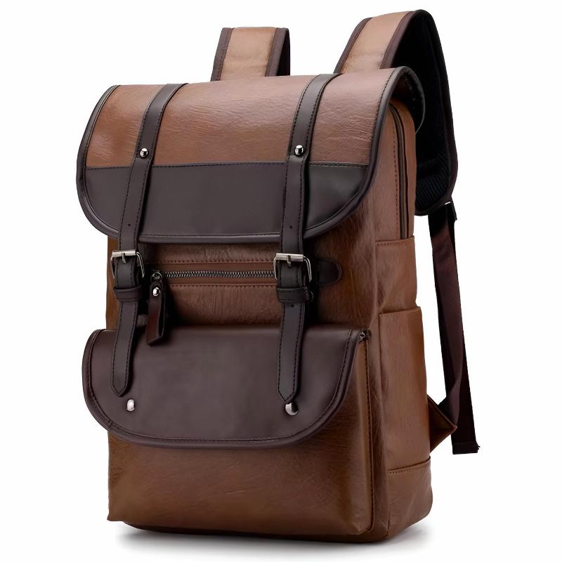Jack Structured Backpack | Flap Closure Buckle Detail Backpack