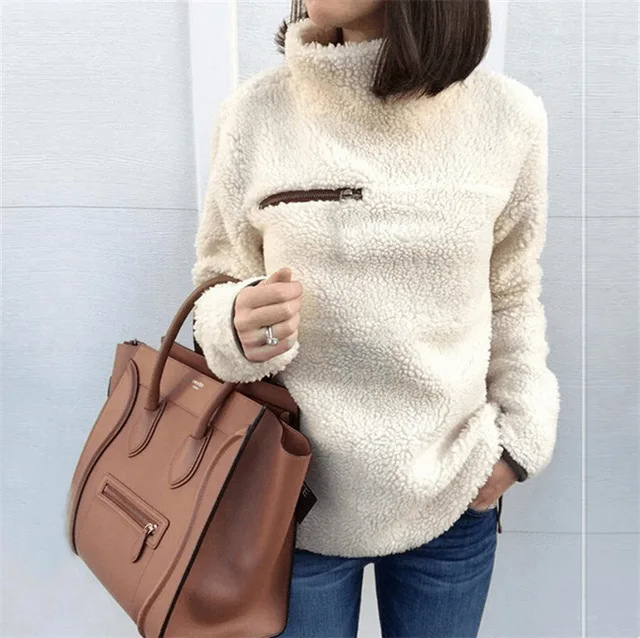 Cozy Women's Zip Up Winter Sweater