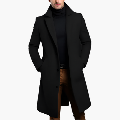 Men’s Long Single Breasted Formal Topcoat