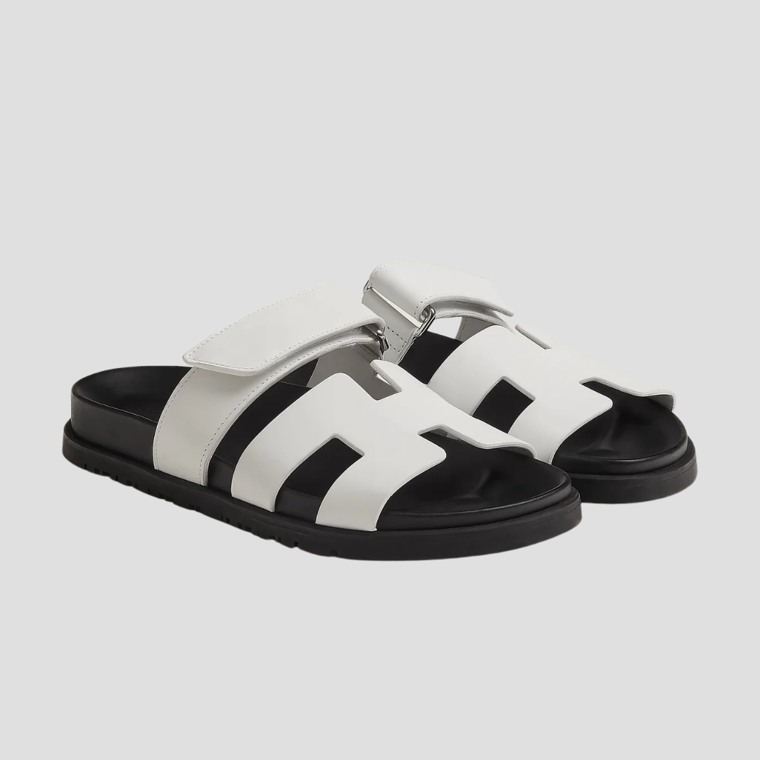Premium Leather Slide Sandals - Sleek Style & Comfort Fit