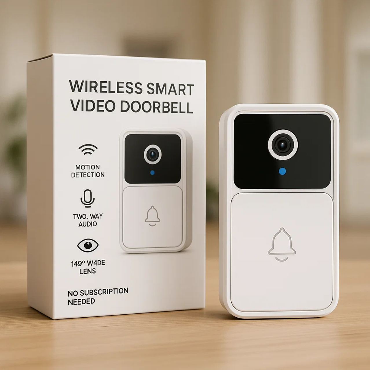Wireless HD Security Doorbell with Motion Detection and Audio - BritishElegance
