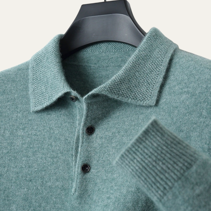 Men’s Smooth Knit Polo Sweater