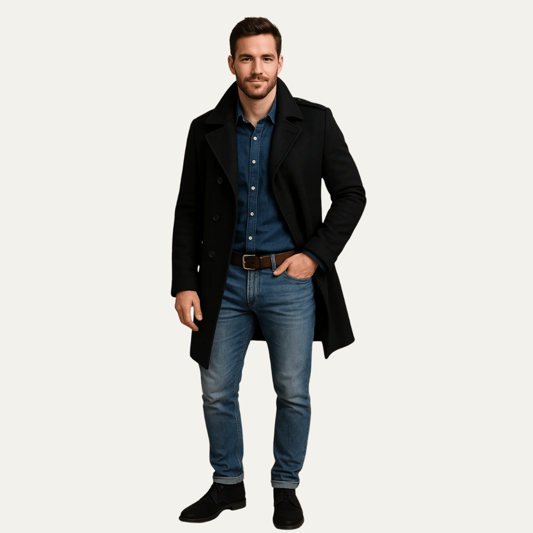 Men’s Classic Mid Length Coat
