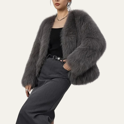 Women’s Cropped Fur Jacket