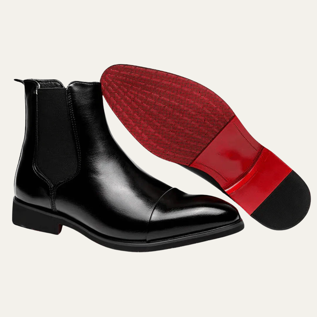 Men’s Polished Cap Toe Chelsea Boots