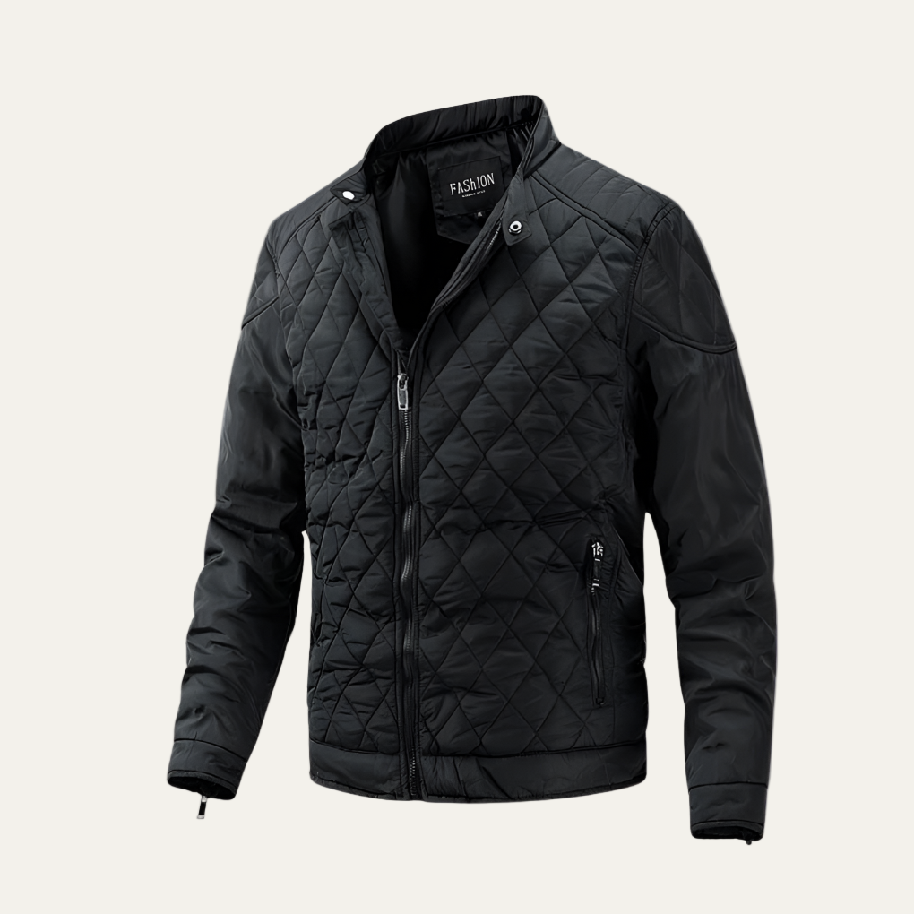 Men’s Quilted Stand Collar Winter Coat