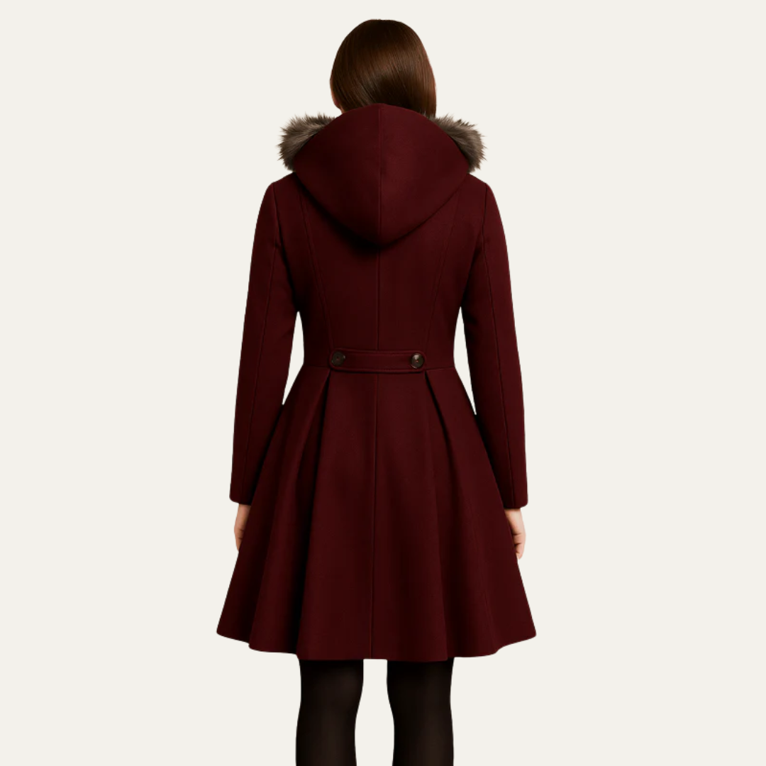 Women’s Fit and Flare Double-Breasted Coat
