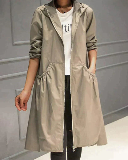 Slim Fit Women's Hoodie Coat