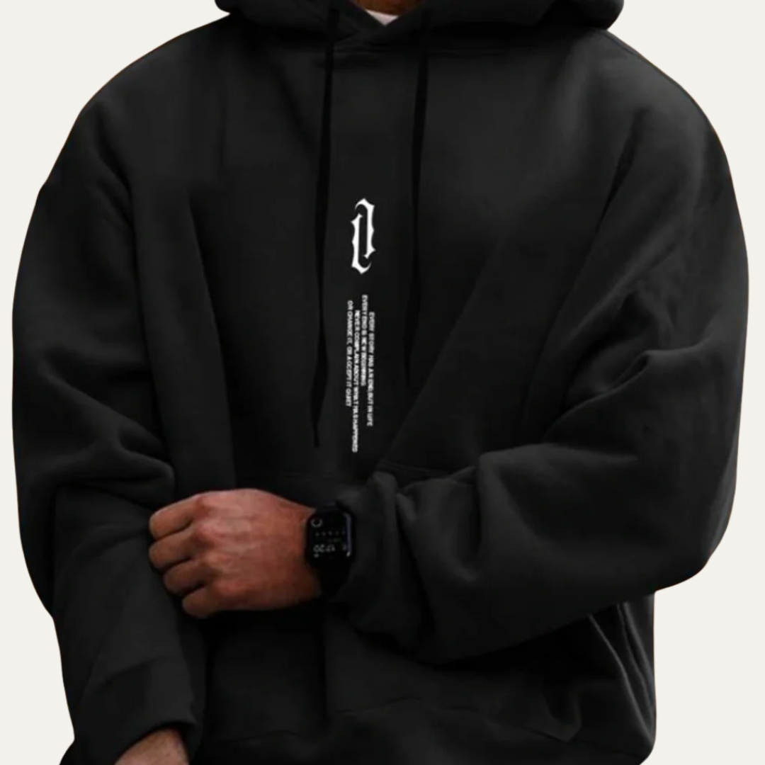 Men’s Oversized Graphic Pullover Hoodie