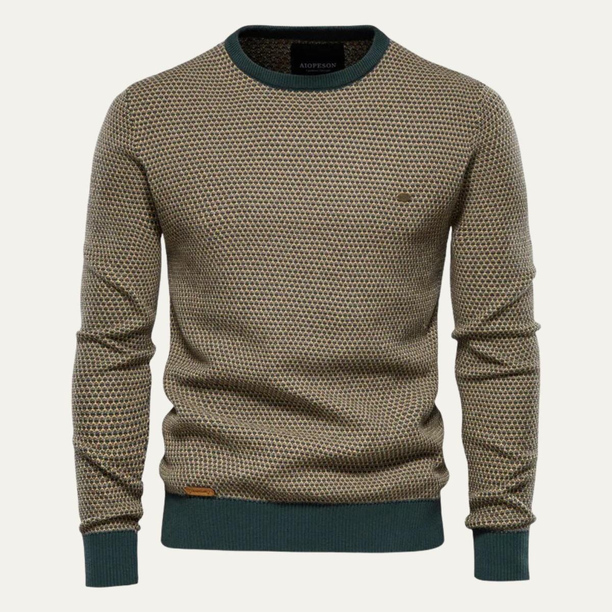 Men’s Popcorn Knit Crewneck Sweater