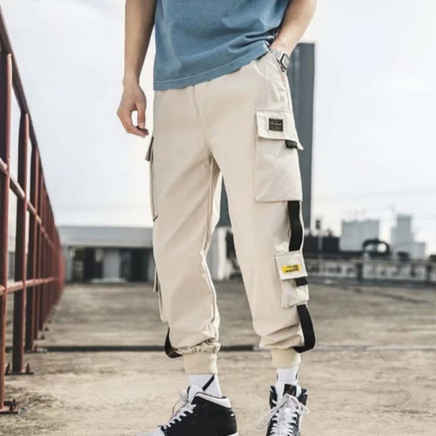 Relaxed Fit Cargo Pants with Multiple Pockets