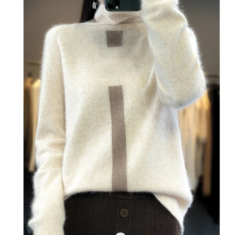 Warm Cozy Crew Neck Winter Sweater for Women - BritishElegance