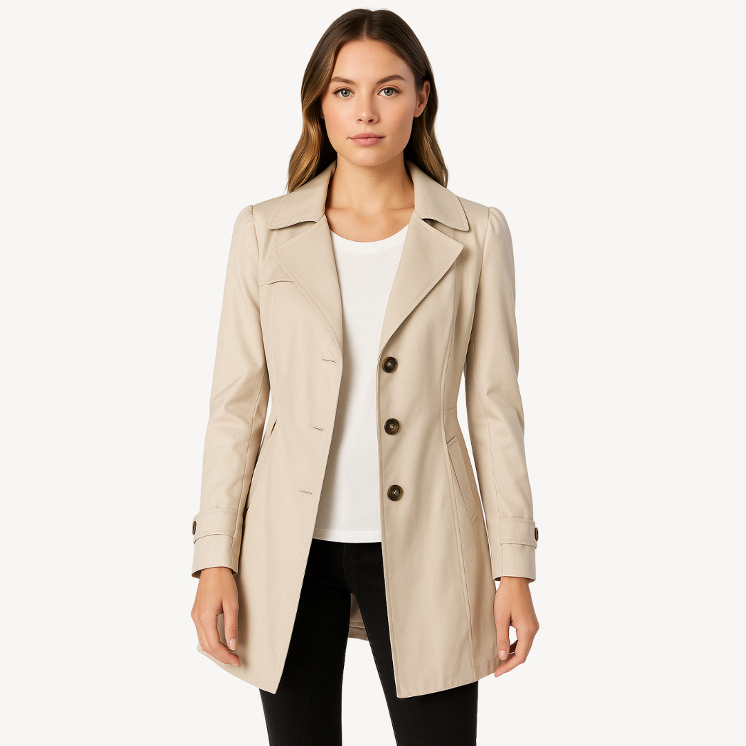 Women's Cotton Beige Jacket Trench Coat