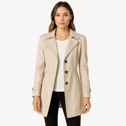 Women's Cotton Beige Jacket Trench Coat