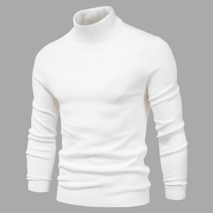Men’s Plain Knit Turtleneck Sweater