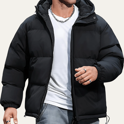 Men’s Quilted Light Puffer Hooded Jacket