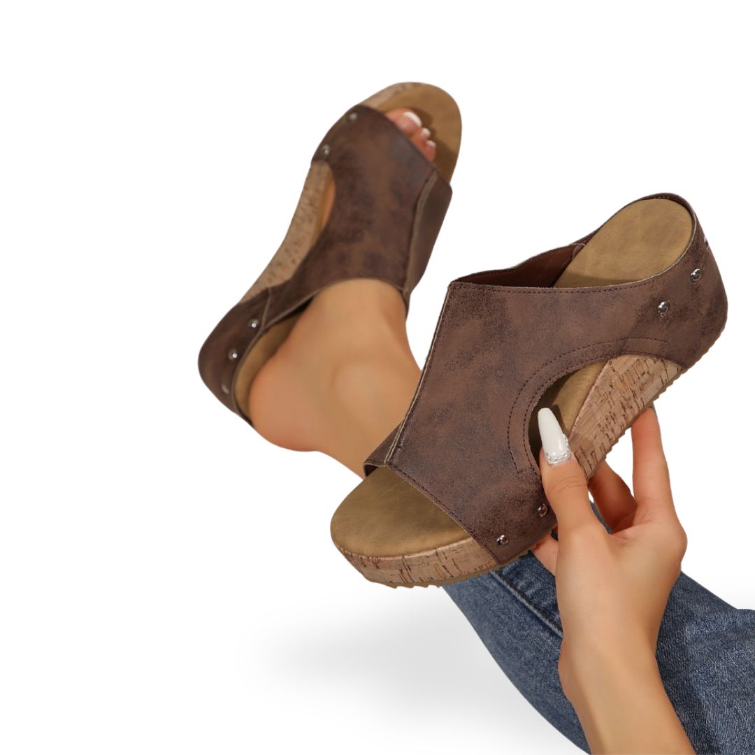 Cork Wedge Orthopedic Sandals Women